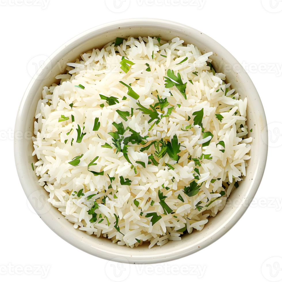 AI generated 3D Rendering of a Basmati Rice in a Bowl on Transparent Background - Ai Generated png