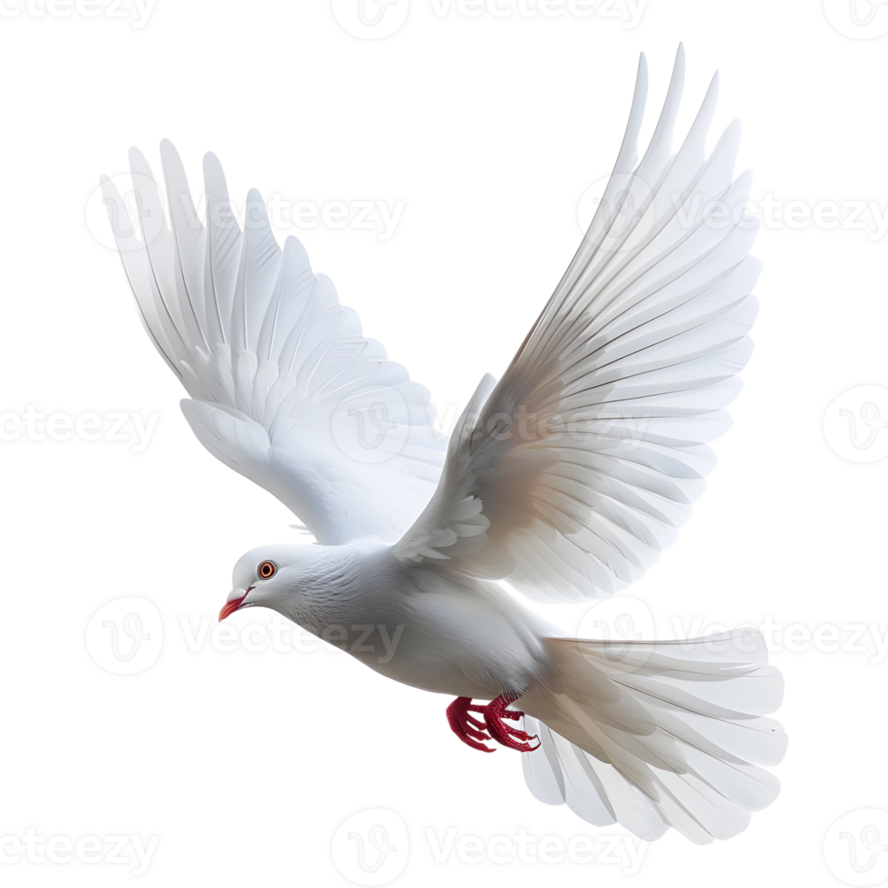 AI generated 3D Rendering of a Flying Dove on Transparent Background - Ai Generated png