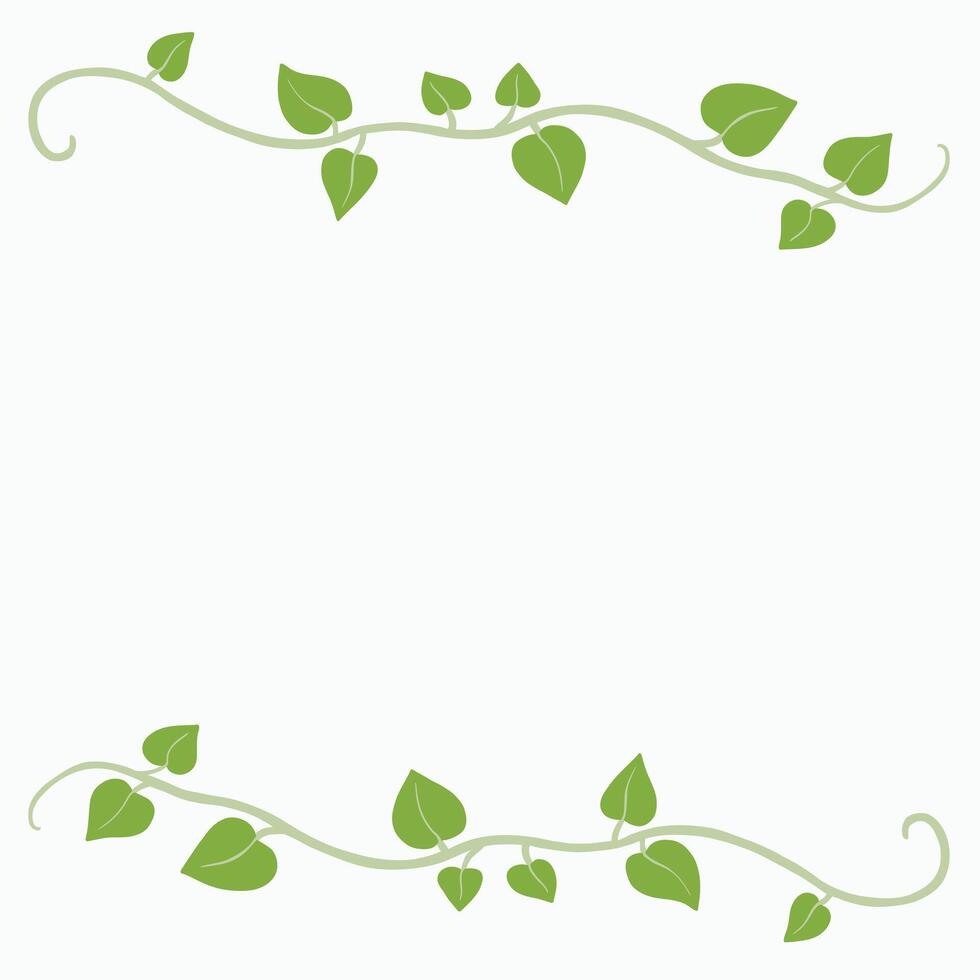 Floral ivy drawing decorative ornament flat design. vector