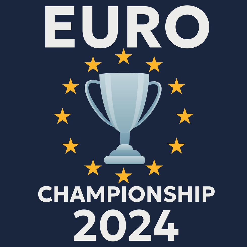 Euro 2024. European international football championship symbol 2024. Vector illustration Football soccer cup 2024 in Germany square and horizontal pattern background or banner, card, website.