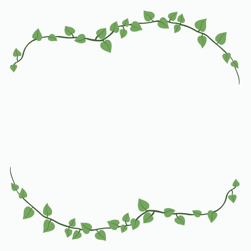 Floral ivy drawing decorative ornament flat design. vector
