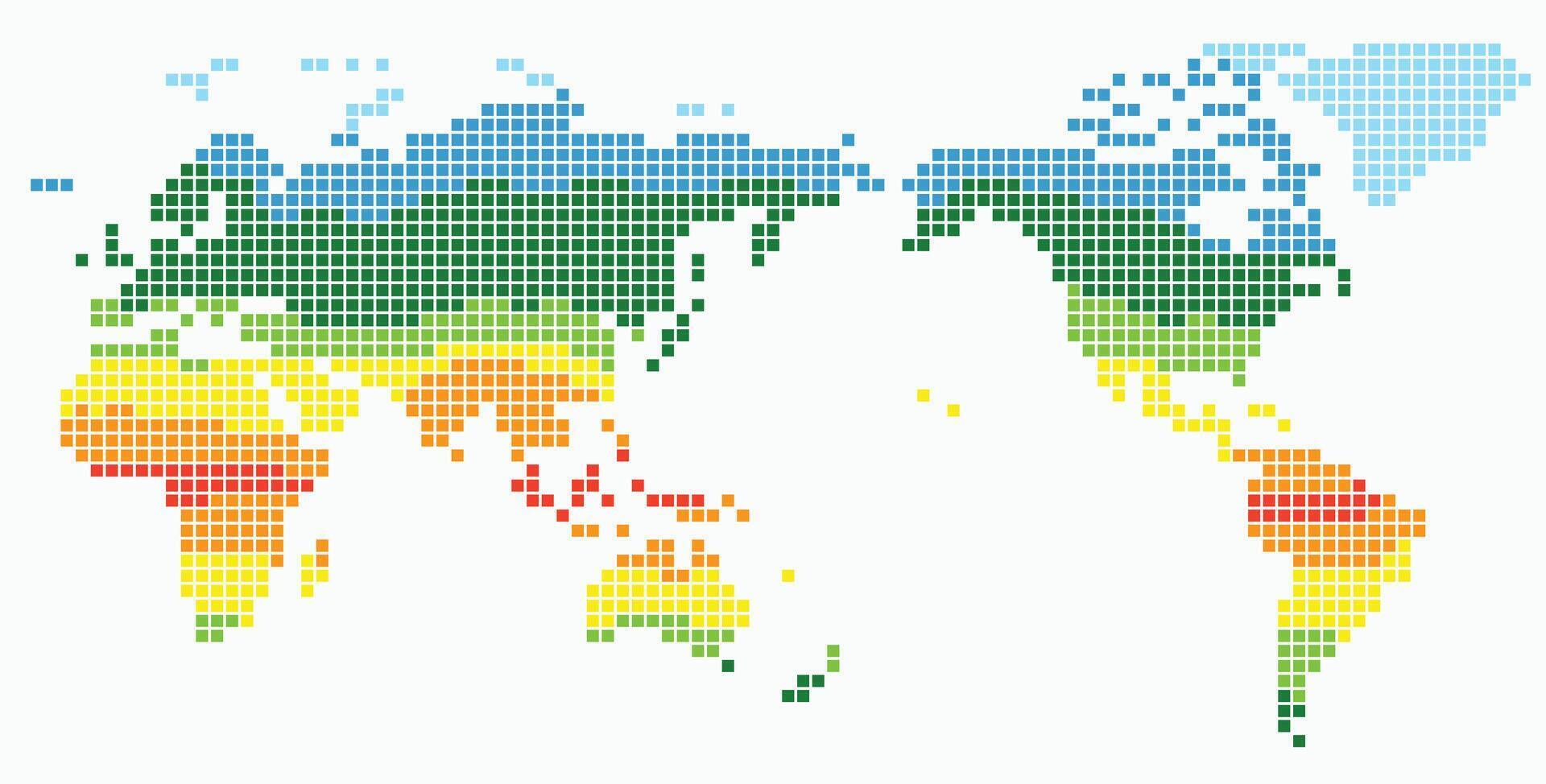 cuadrado forma mundo mapa en blanco antecedentes. vector