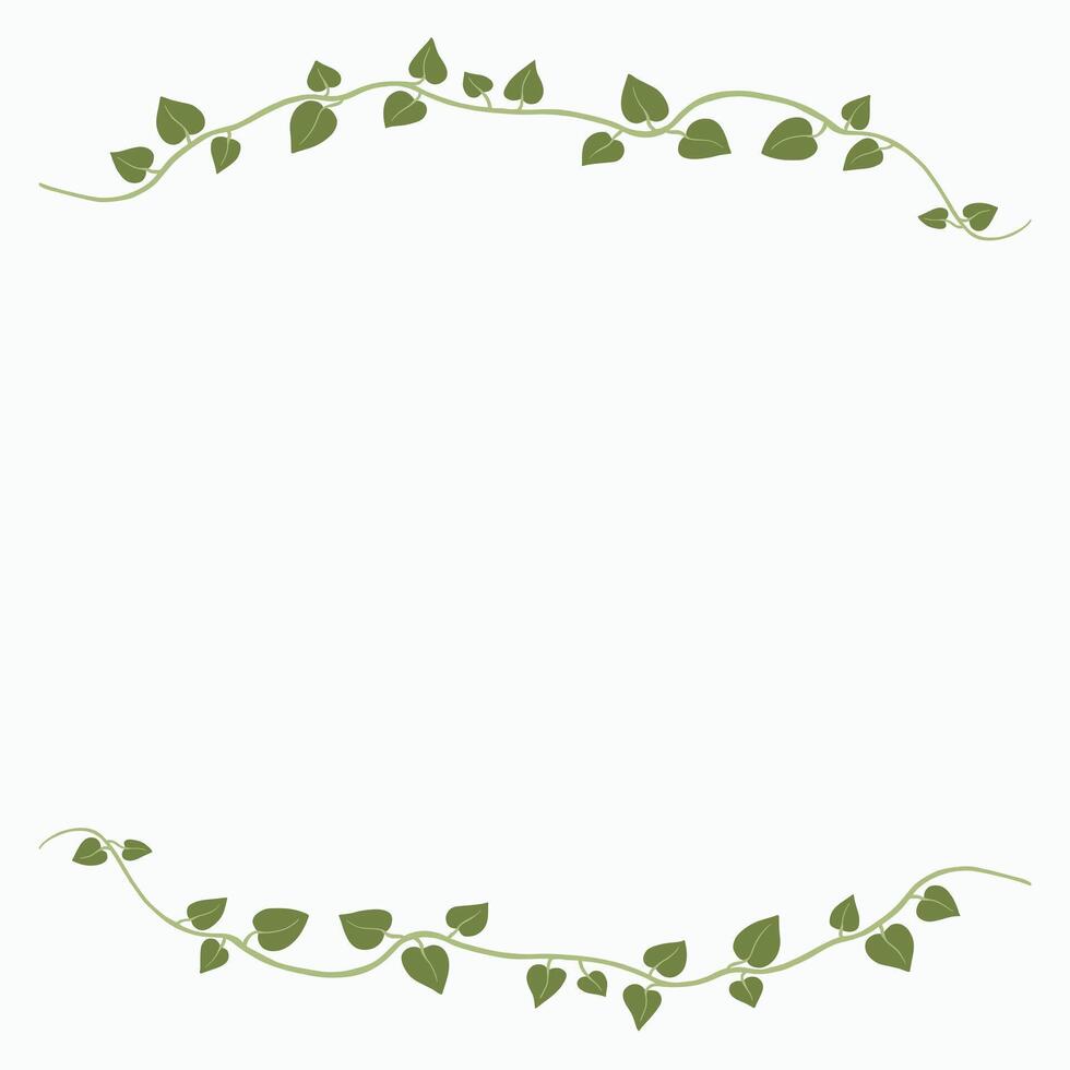 Floral ivy drawing decorative ornament flat design. vector