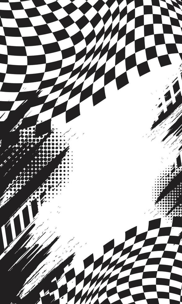 Racing style wavy checkered flag abstract wallpaper vector