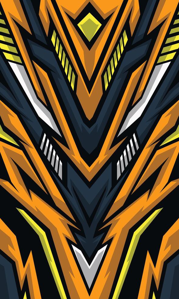 Sports jersey motif. Racing geometry background. Car wrap design. Futuristic technology wallpaper vector