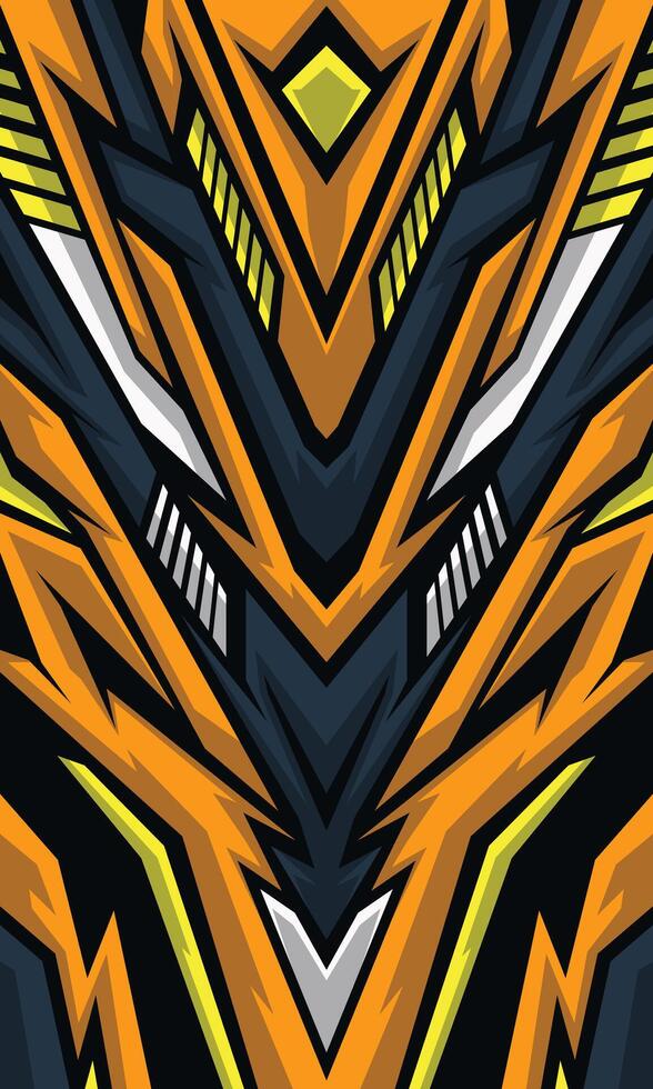 Sports jersey motif. Racing geometry background. Car wrap design. Futuristic technology wallpaper vector