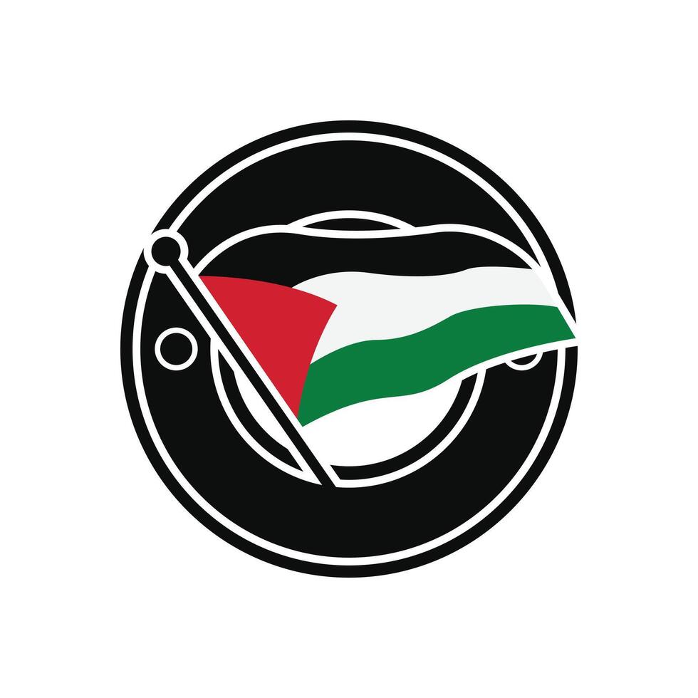 Palestine badge logo. Modern circle logo vector