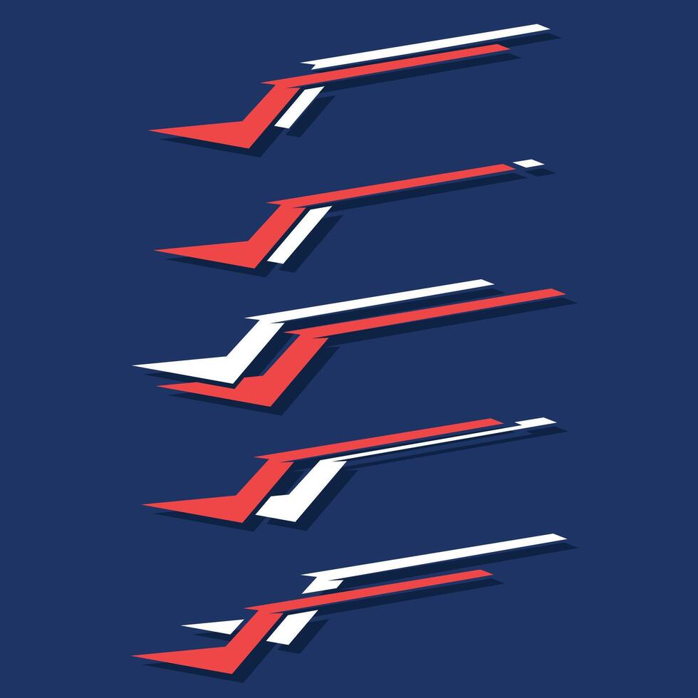Collection of different vehicle wrap vinyl decals vector