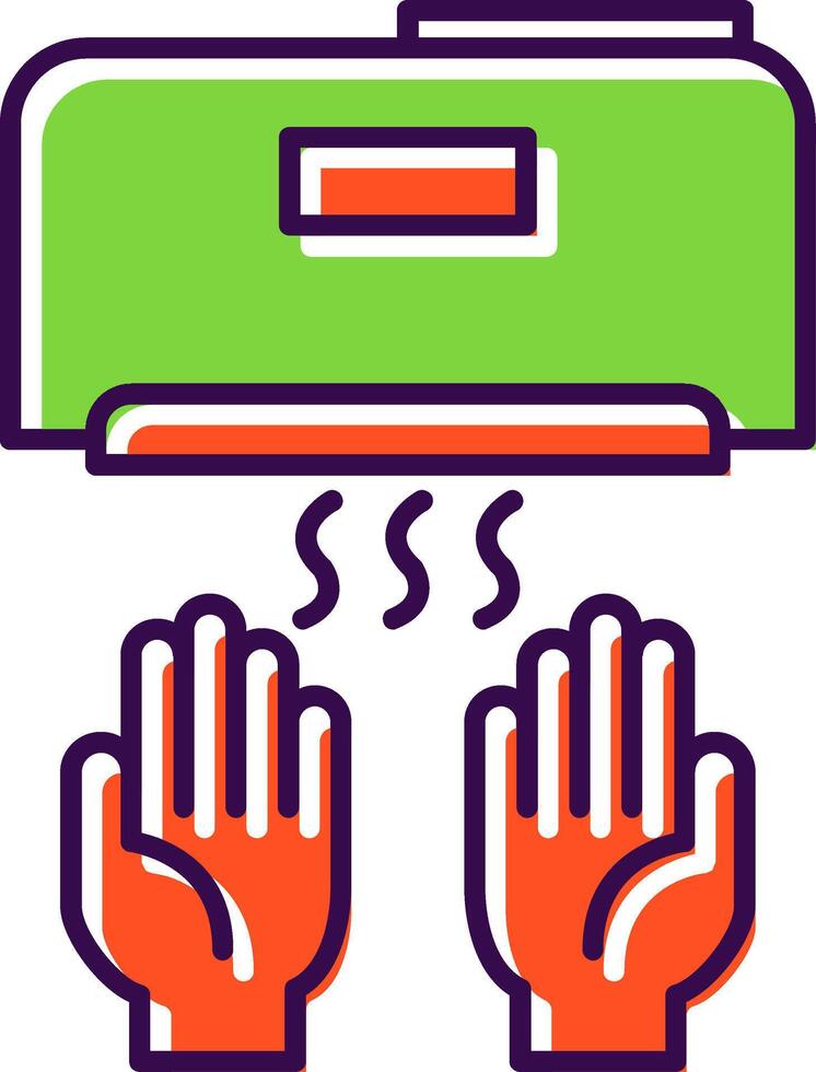 Hand Dryer Filled  Icon vector