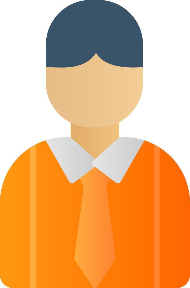 Employee Flat Gradient  Icon vector
