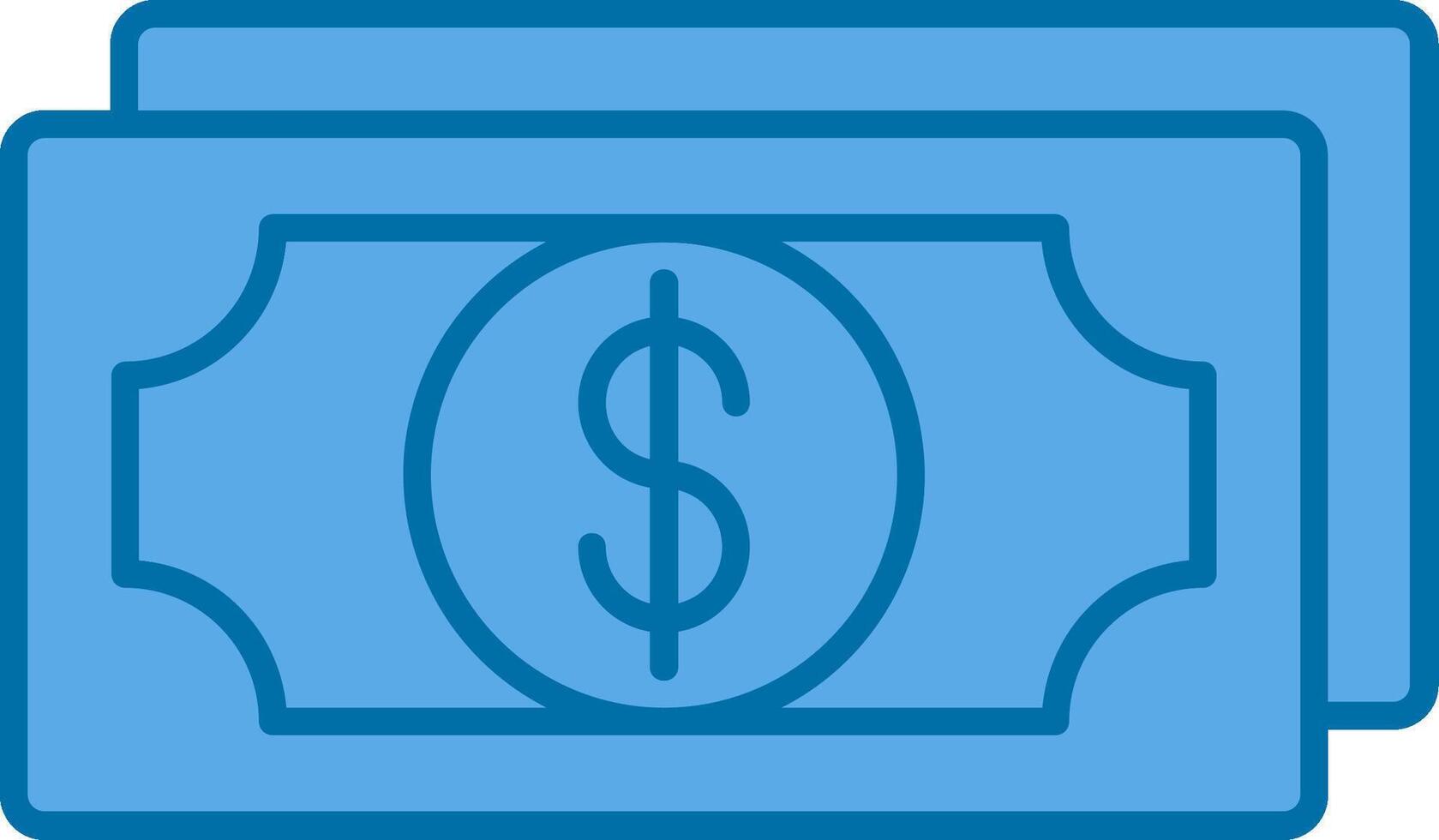 Money Filled Blue  Icon vector