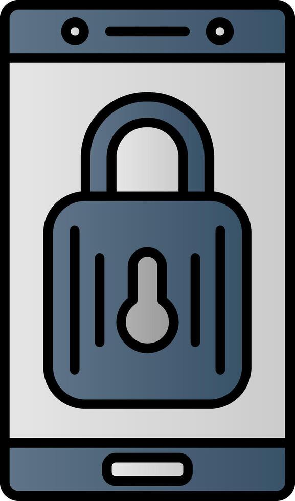 Lock Line Filled Gradient  Icon vector