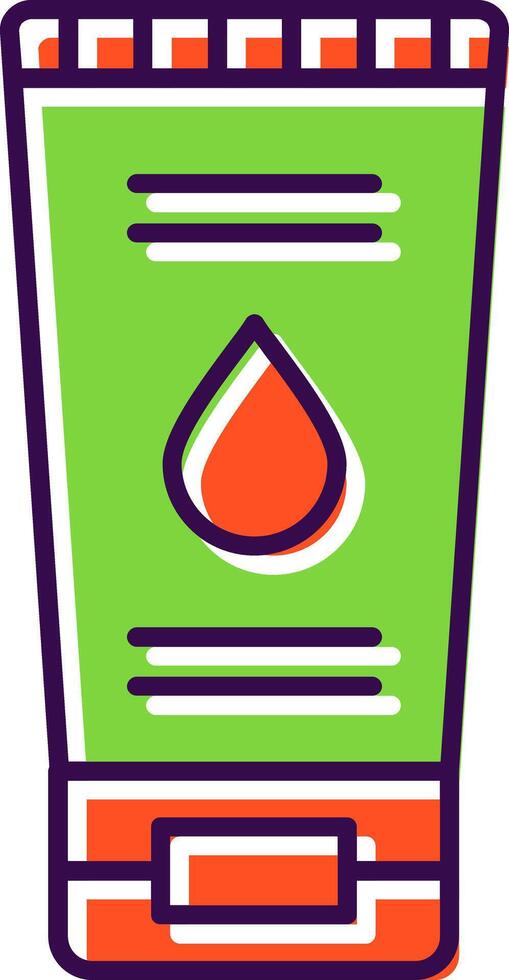 Face Wash Filled  Icon vector