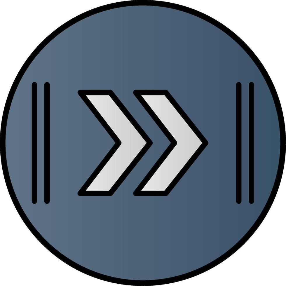 Fast Forward Line Filled Gradient  Icon vector