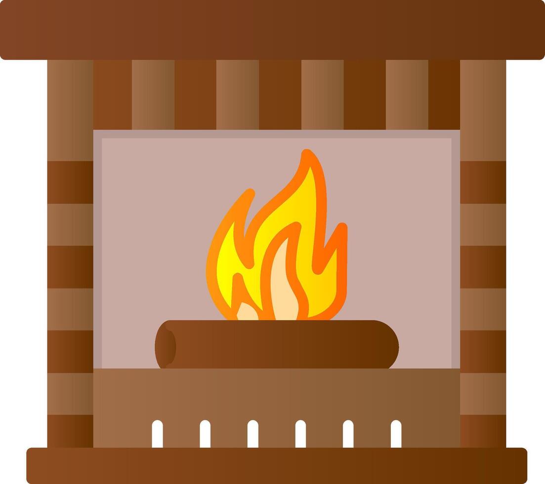 Chimenea plano degradado icono vector