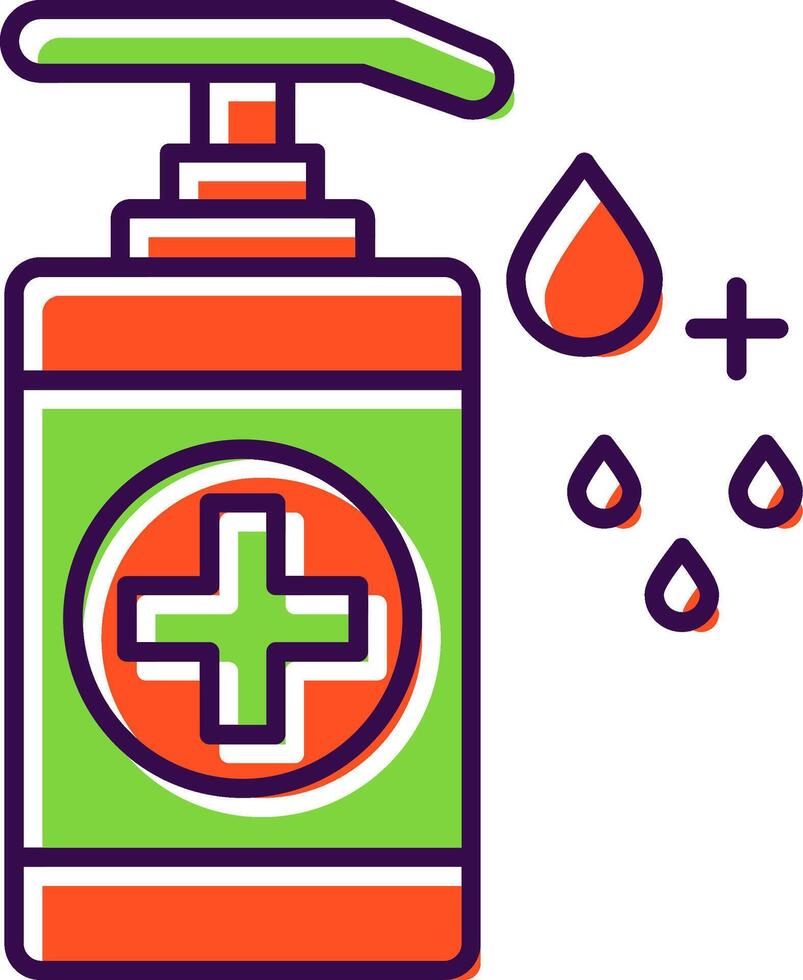 Hand Sanitizer Filled  Icon vector