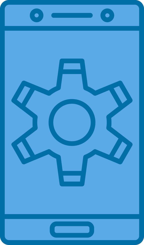 Setting Filled Blue  Icon vector