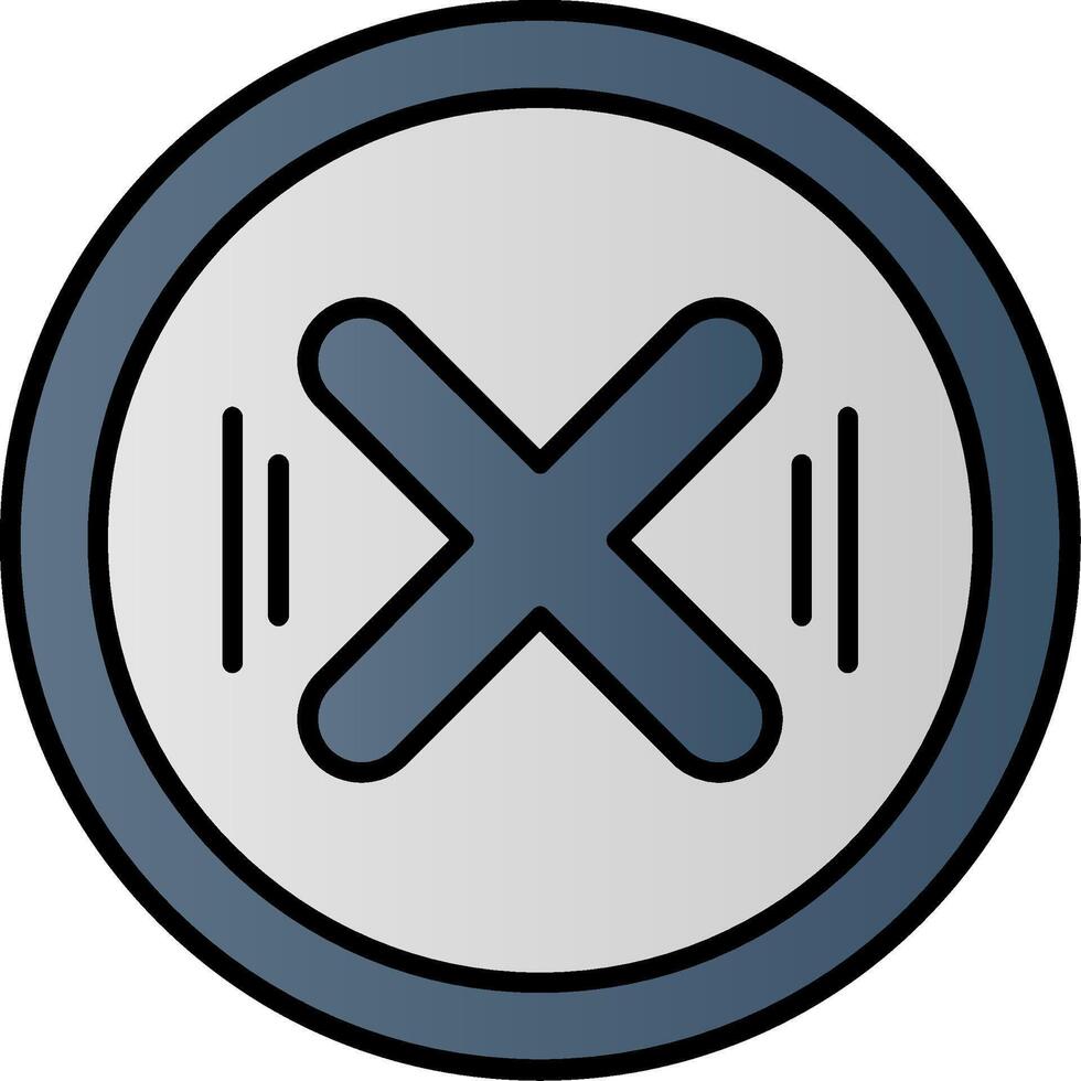 Cancel Line Filled Gradient  Icon vector