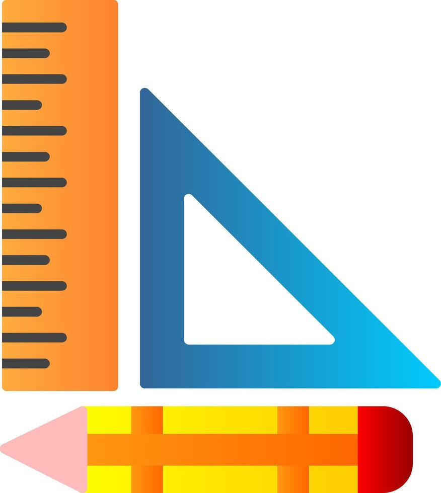 Set Square Flat Gradient  Icon vector