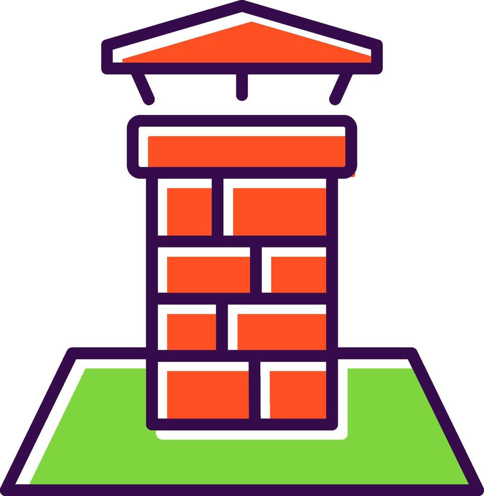 Chimneys Filled  Icon vector