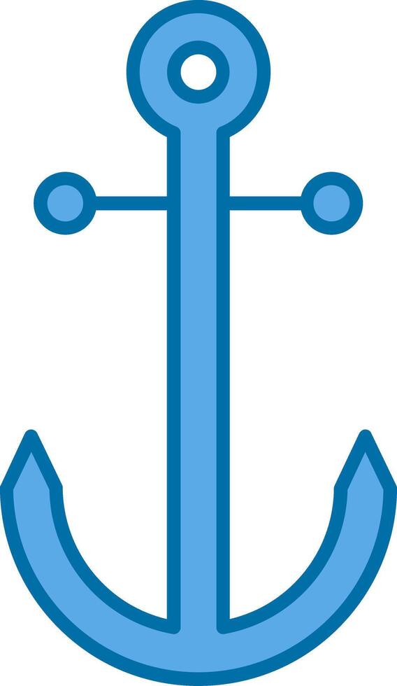 Anchor Filled Blue  Icon vector