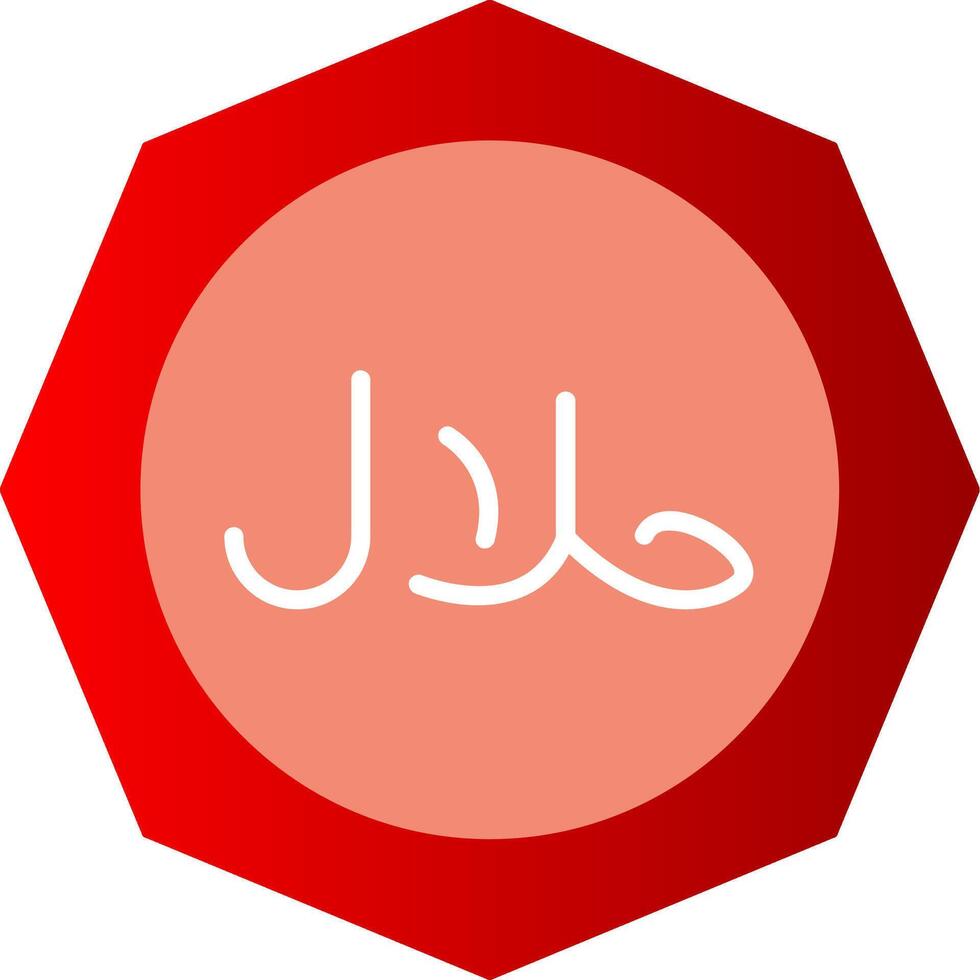 halal plano degradado icono vector