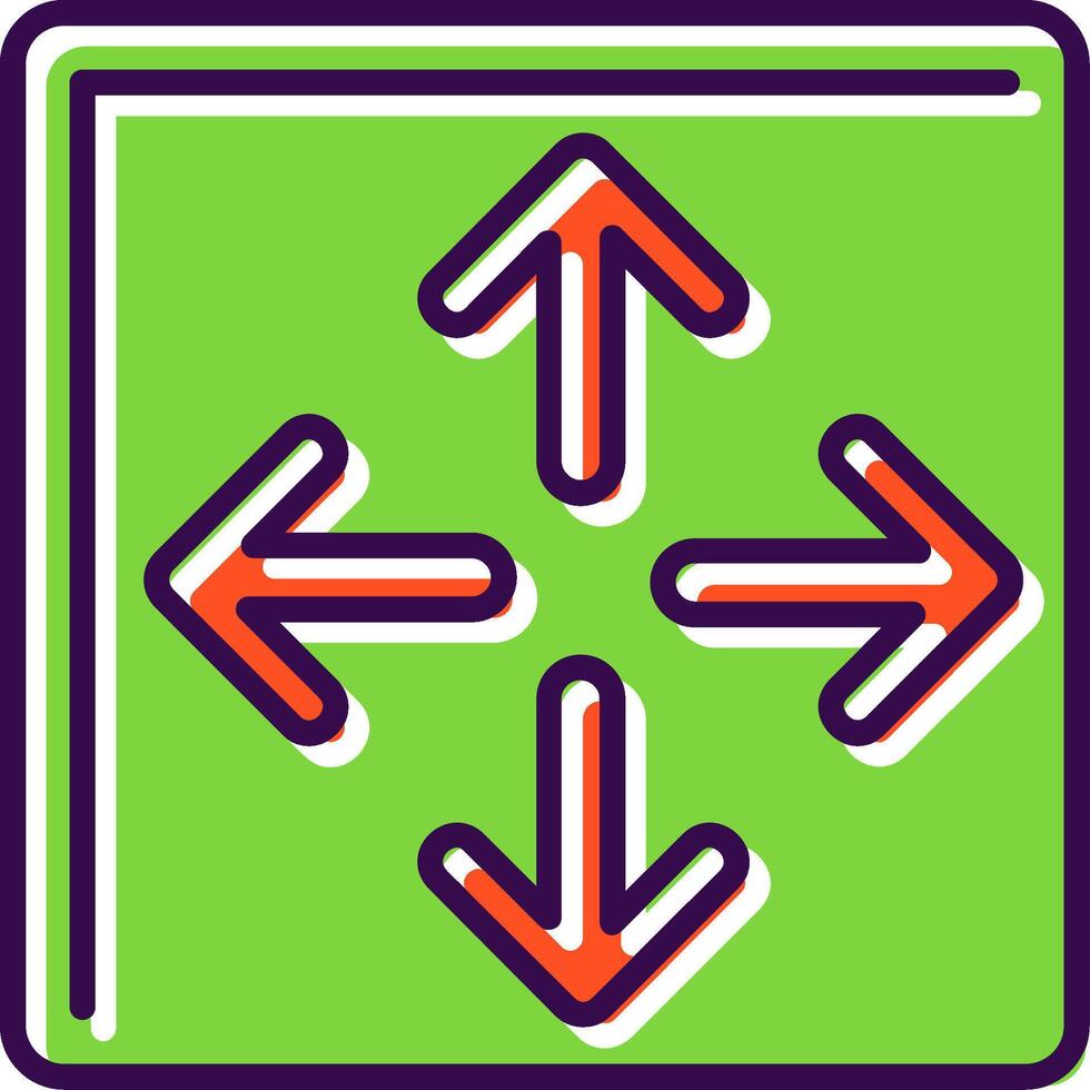 Maximize Filled  Icon vector