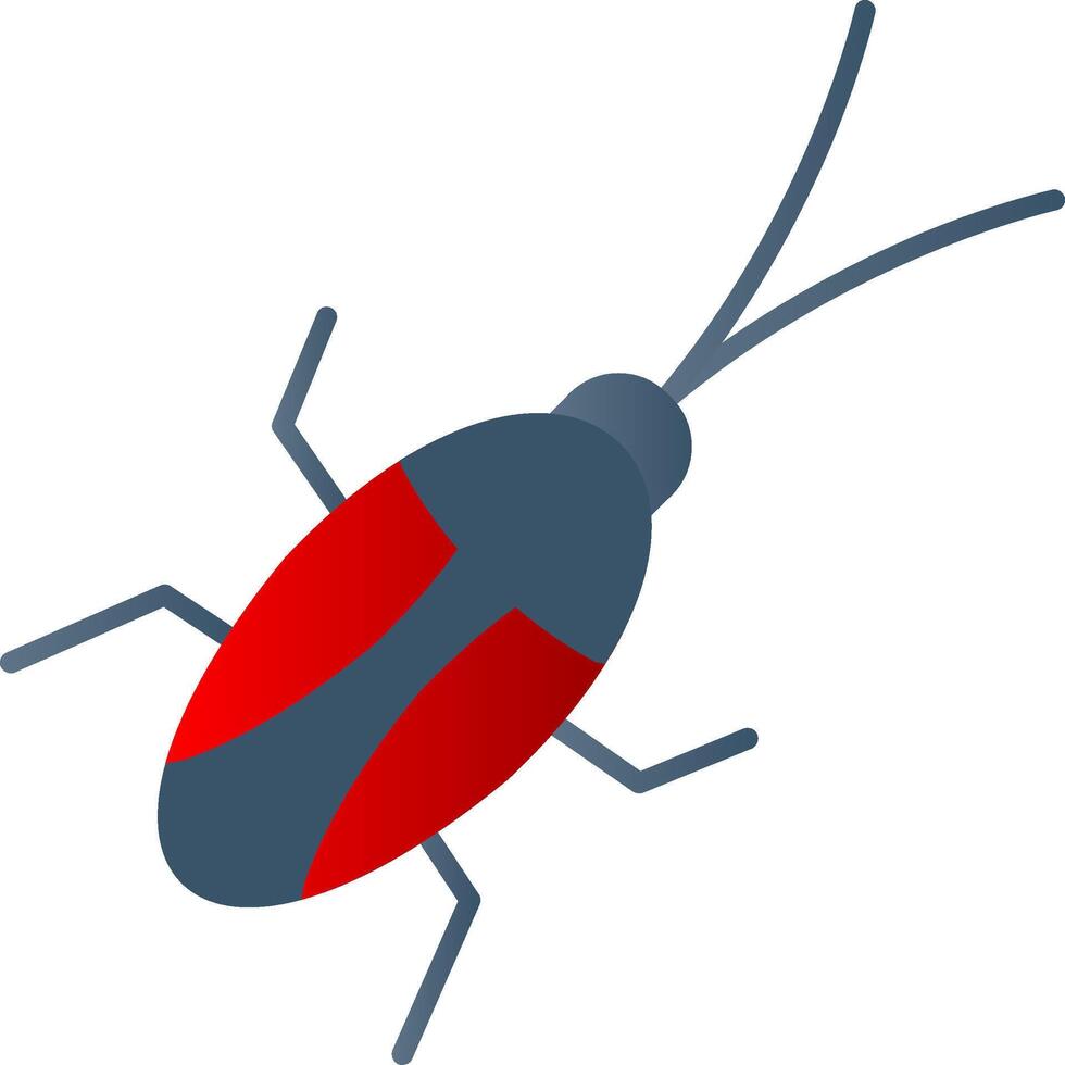 Cockroach Flat Gradient  Icon vector