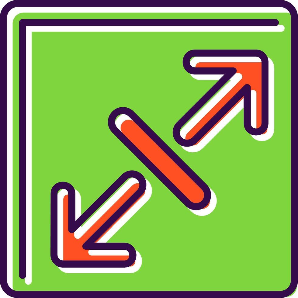 Expand Filled  Icon vector