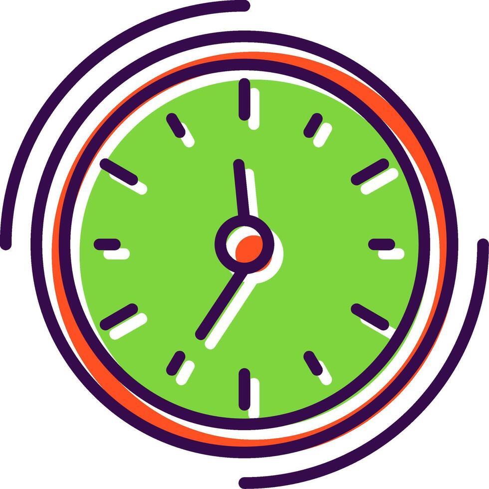 reloj lleno icono vector