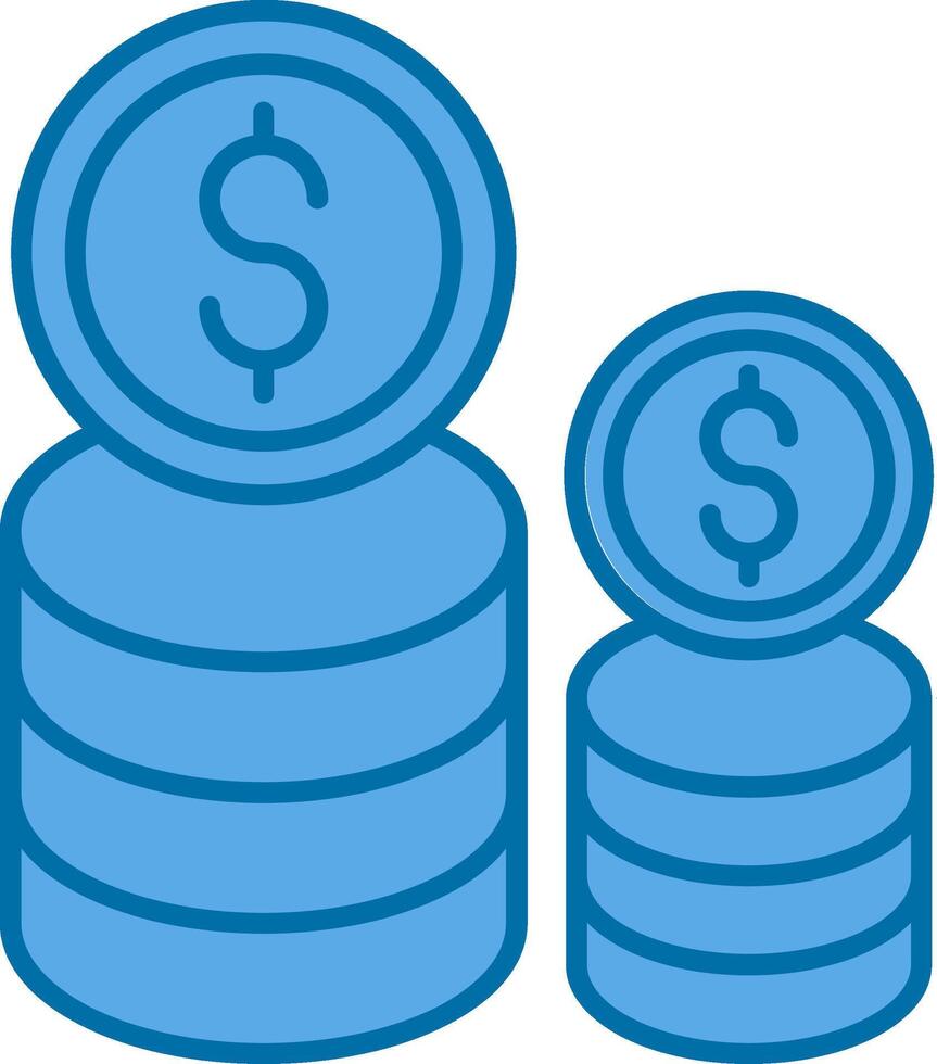 Profit Filled Blue  Icon vector