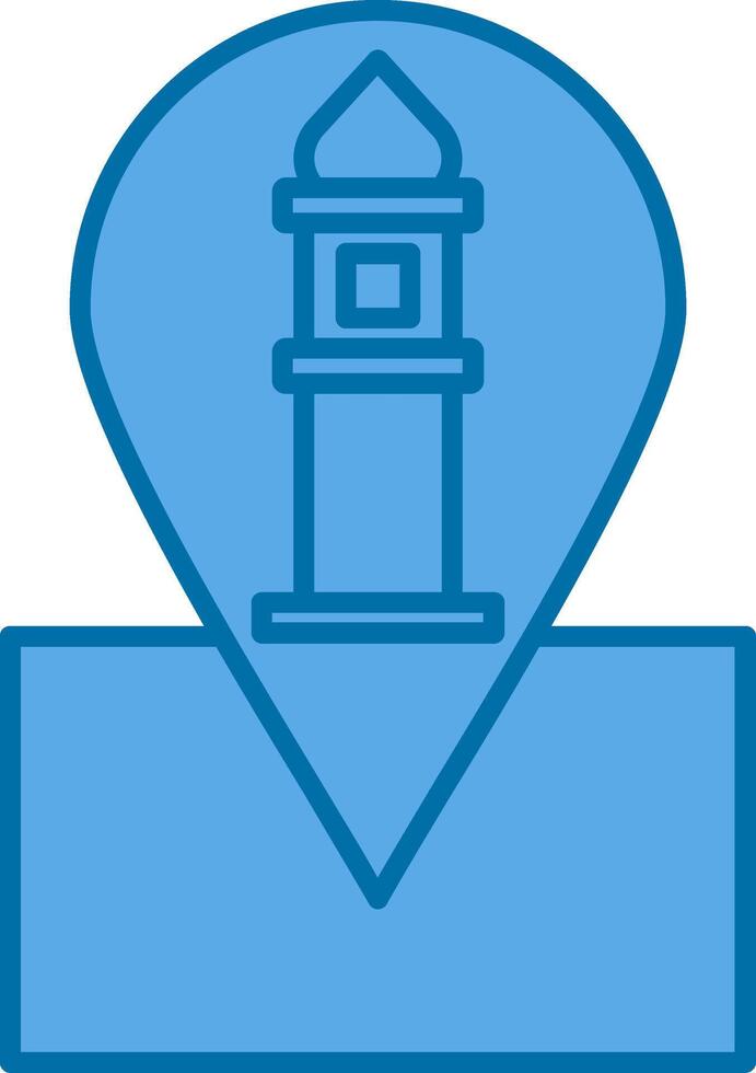 Location Filled Blue  Icon vector