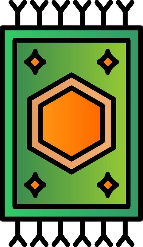 Carpet Line Filled Gradient  Icon vector