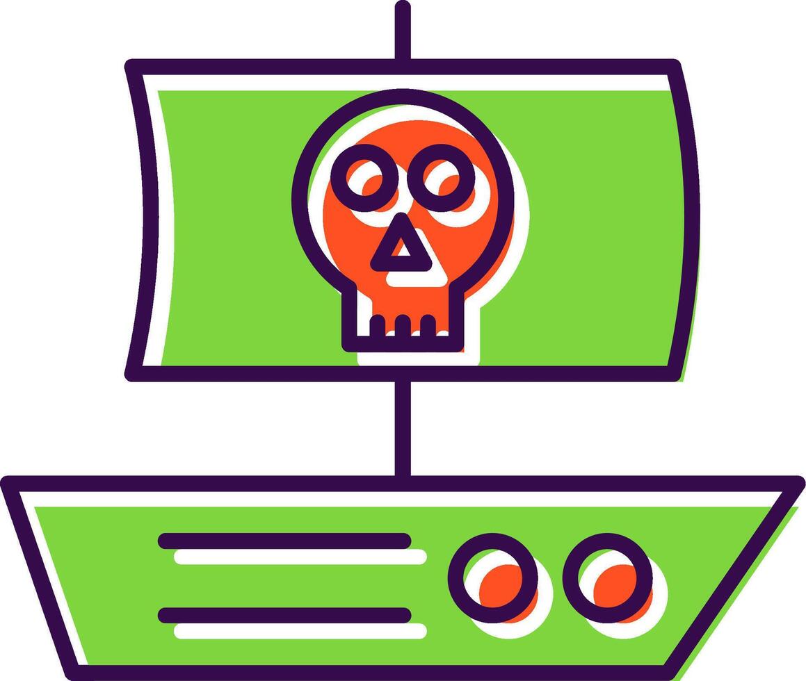 Pirate Filled  Icon vector