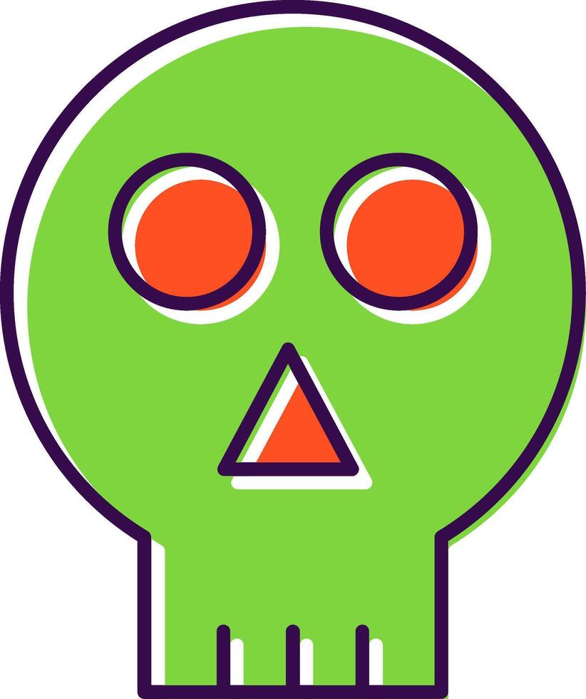 Skull Filled  Icon vector