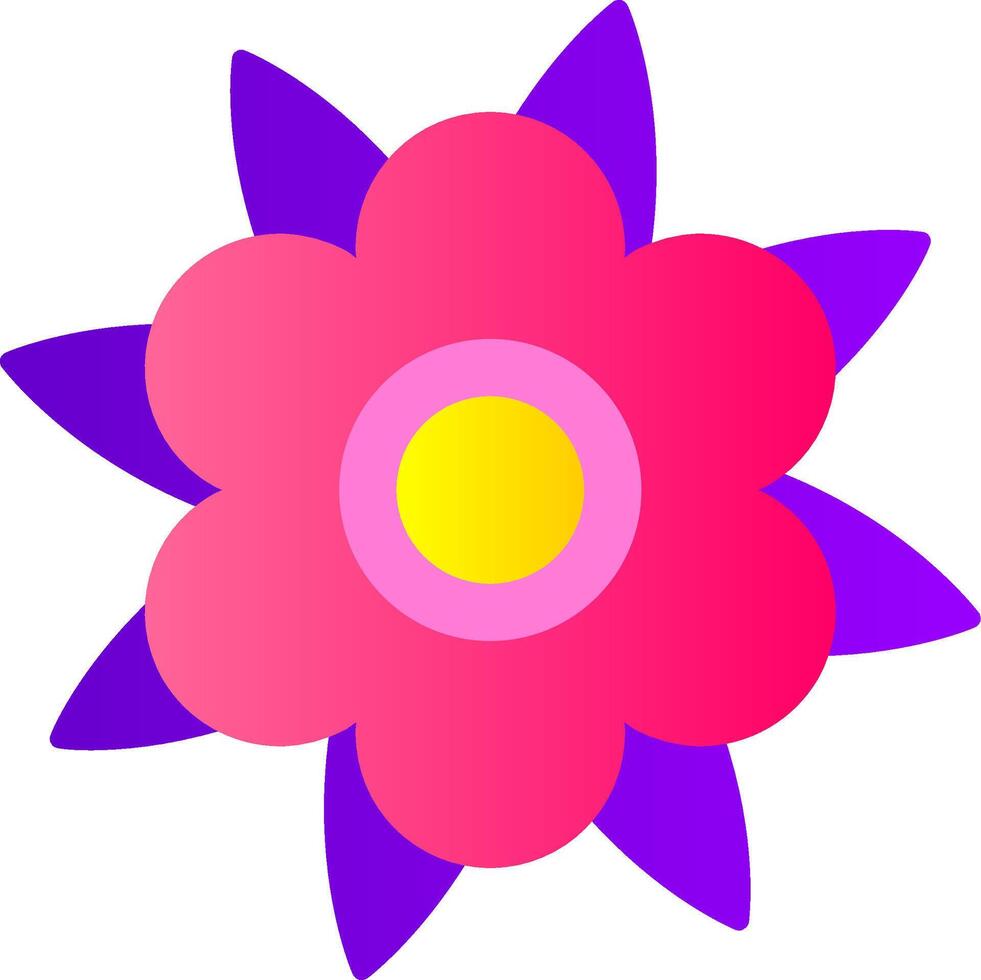 Dahlia Flat Gradient  Icon vector