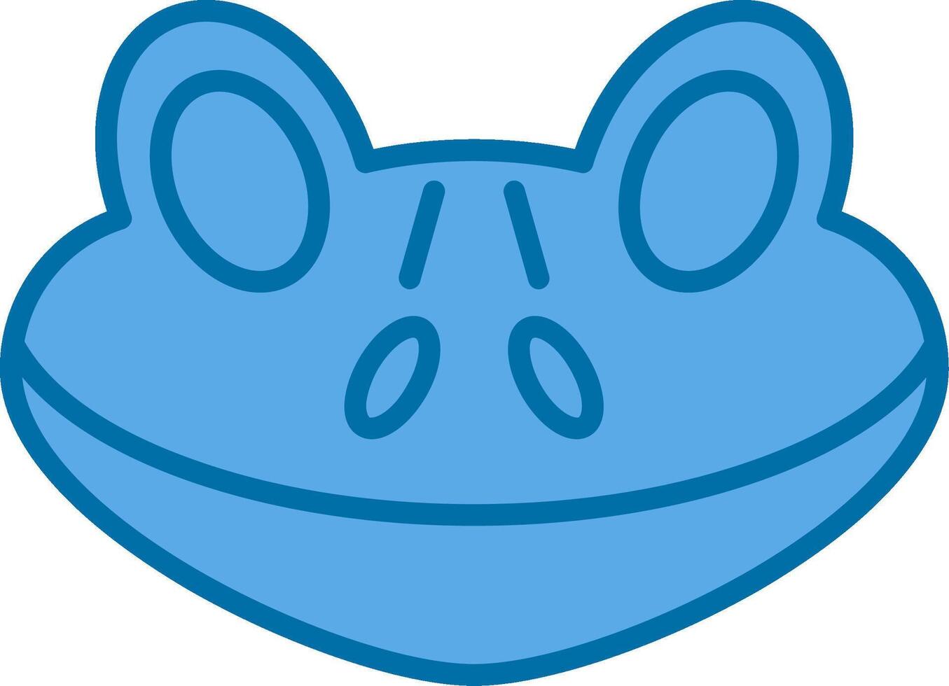 Frog Filled Blue  Icon vector