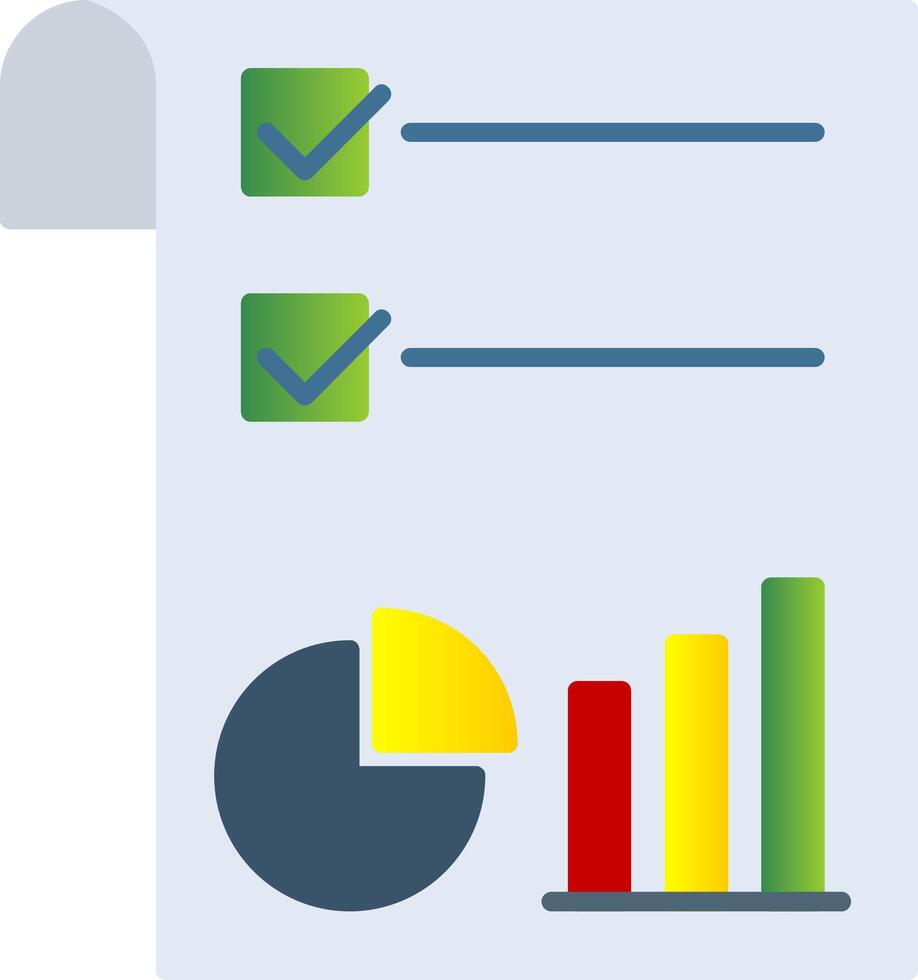 Market Trends Flat Gradient  Icon vector