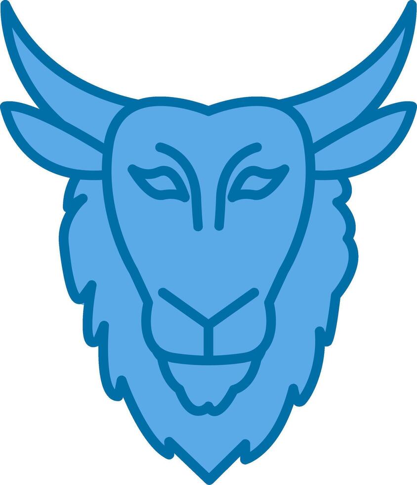 Yalk Filled Blue  Icon vector