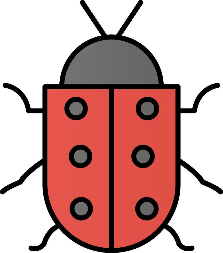 Bug Line Filled Gradient  Icon vector