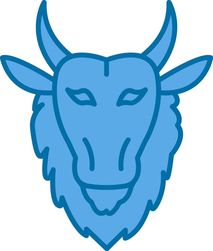 Yalk Filled Blue  Icon vector