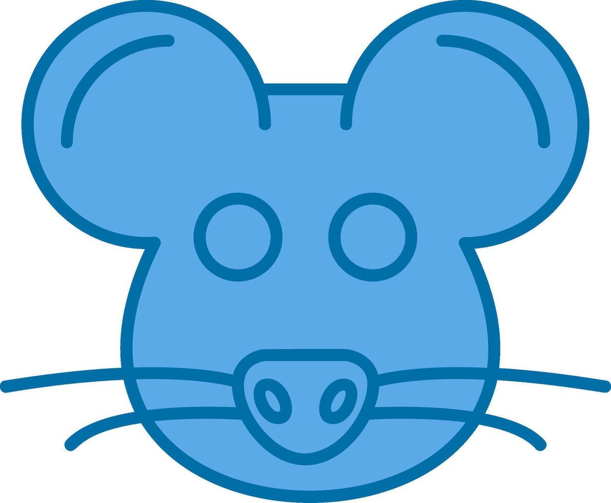 Mouse Filled Blue  Icon vector