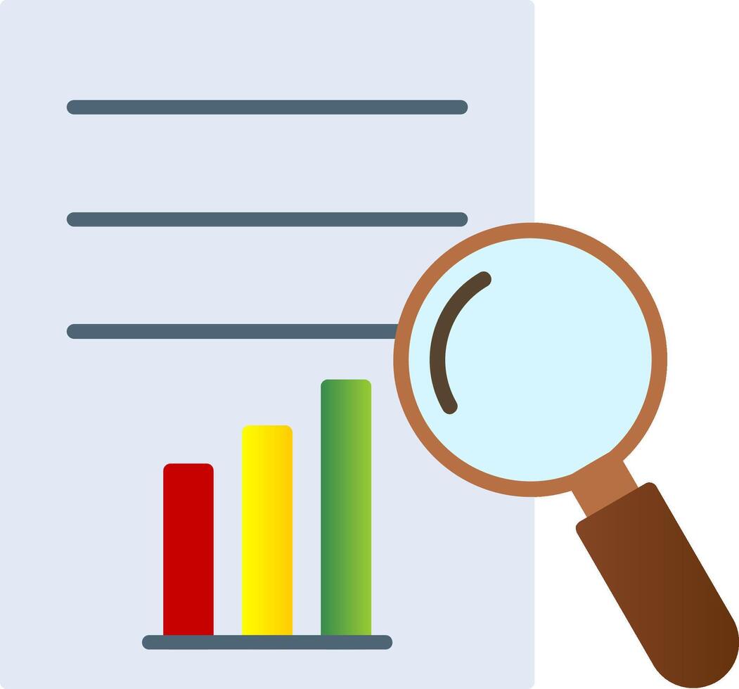 Forecast Analytics Flat Gradient  Icon vector