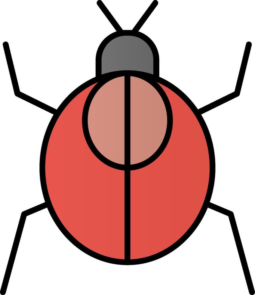 cucaracha línea lleno degradado icono vector