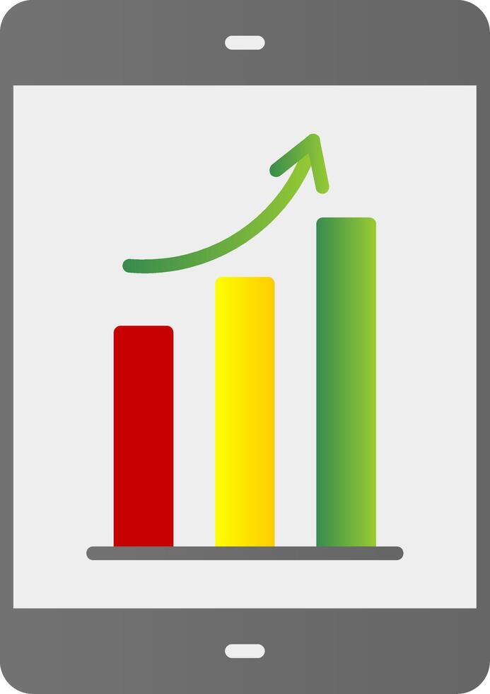 Growth Flat Gradient  Icon vector