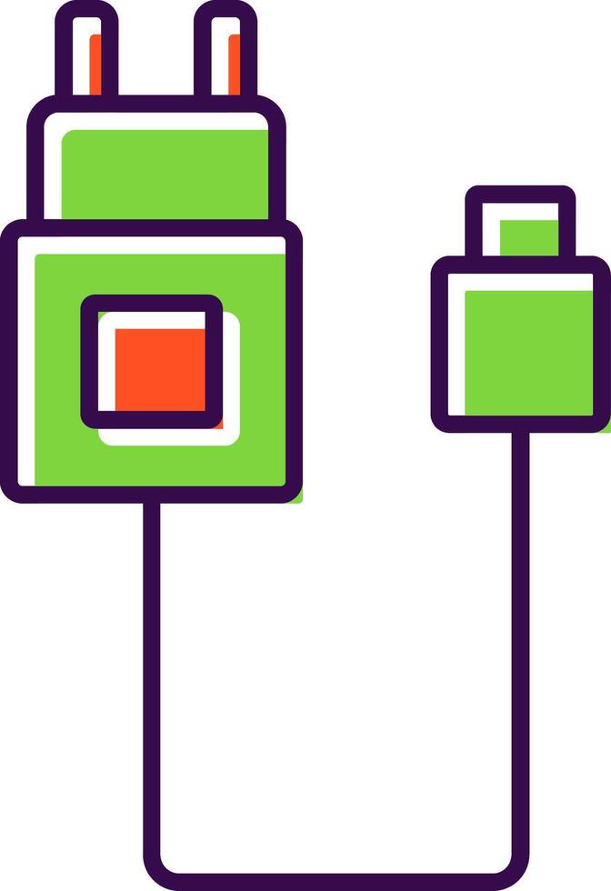 Charger Filled  Icon vector