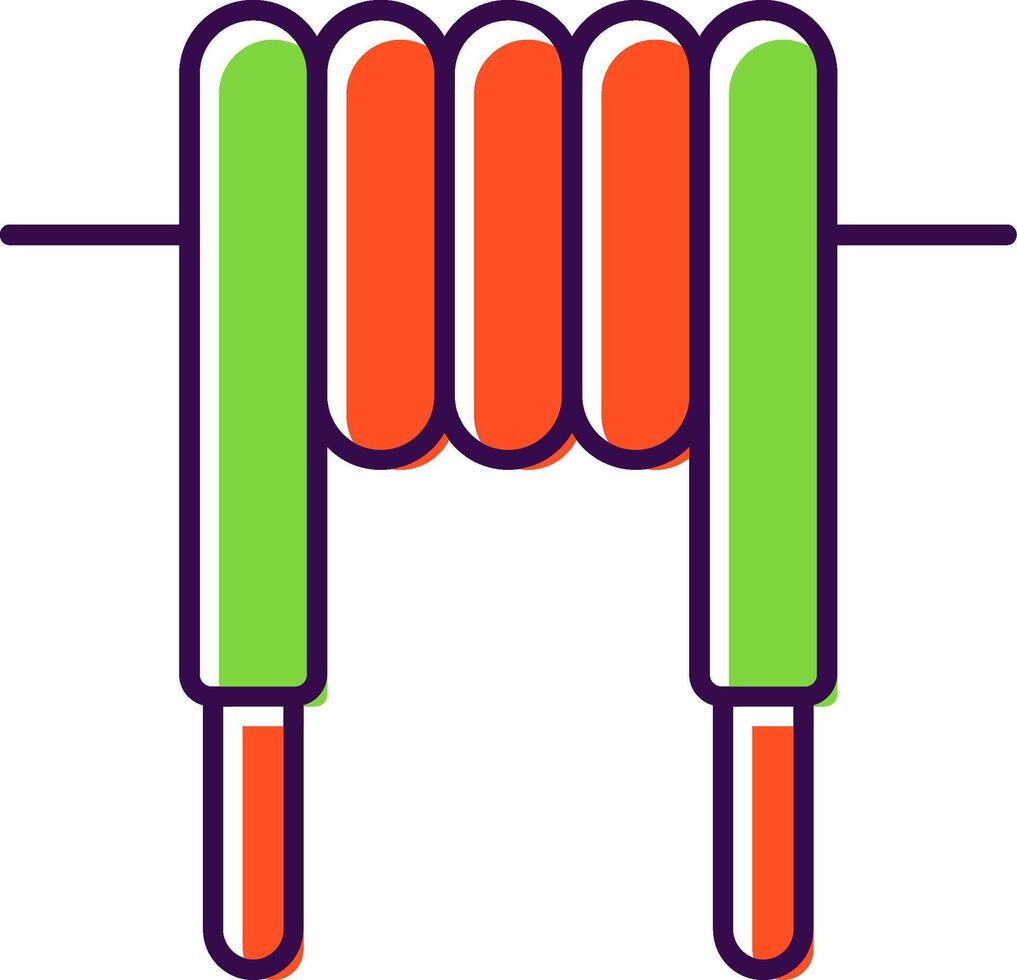 inductor lleno icono vector