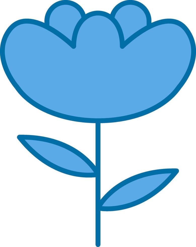 Iris Filled Blue  Icon vector