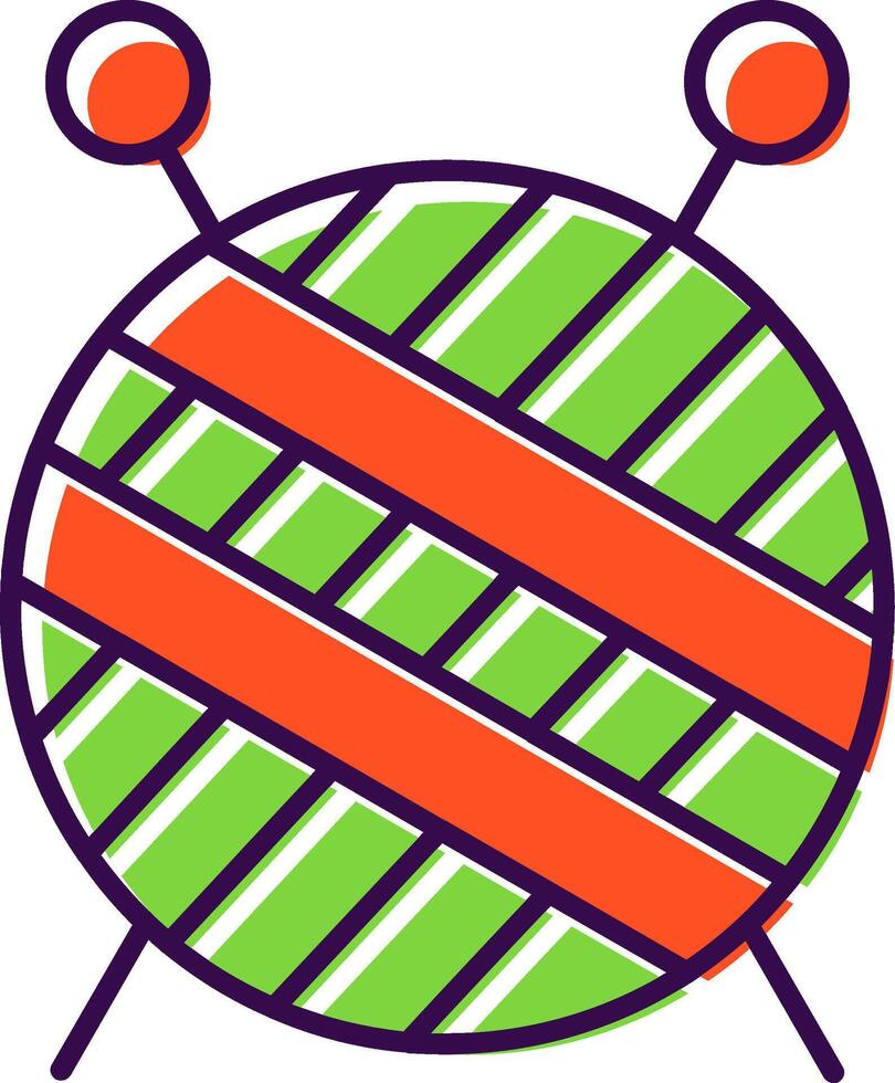 Knitting Filled  Icon vector