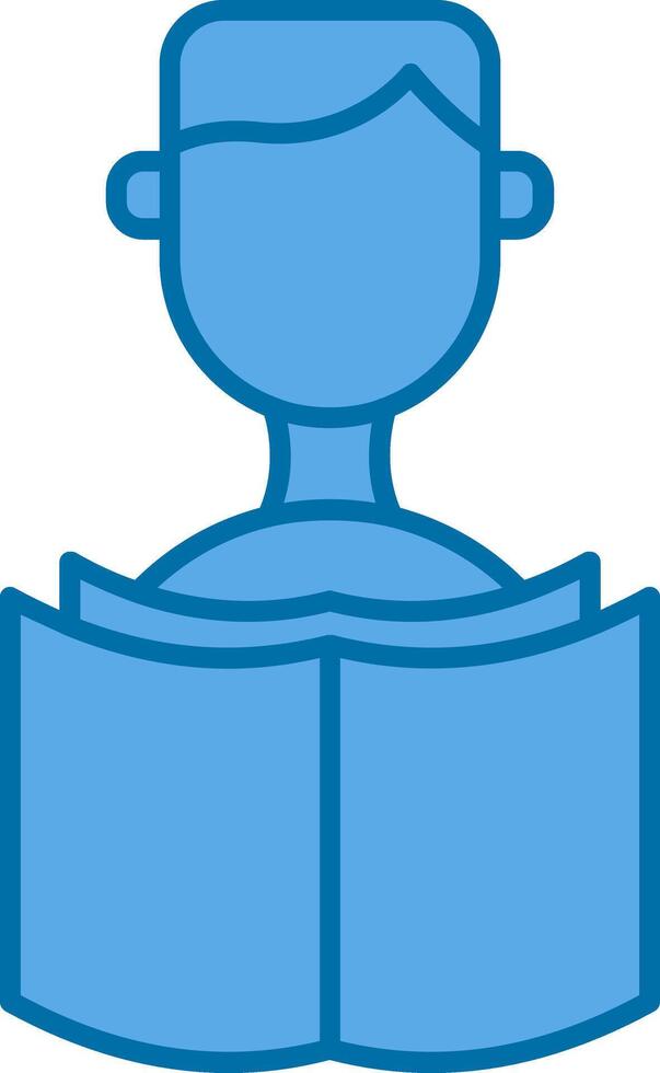Student Filled Blue  Icon vector